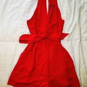 Express Red Bow Romper